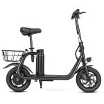 SAMEBIKE C01 E-Scooter con sedile e cestino fino a 19MPH e-bike-1