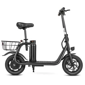 SAMEBIKE C01 E-Scooter with seat and basket up to 19MPH e-bike-1