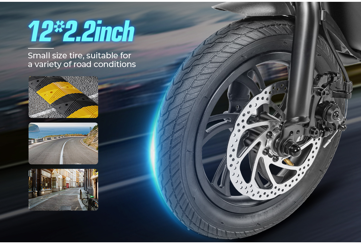 SAMEBIKE C01 E-Scooter con sella e cestino fino a 19MPH e-bike-10