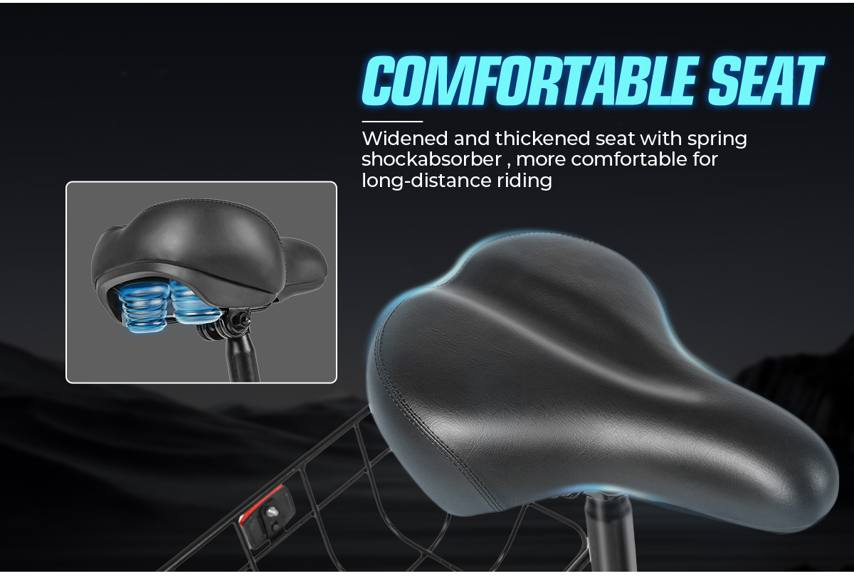 SAMEBIKE C01 E-Scooter con sedile e cestino fino a 19MPH e-bike-12