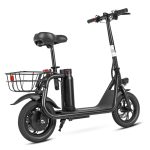 SAMEBIKE C01 E-Scooter con sedile e cestino fino a 19MPH e-bike-2