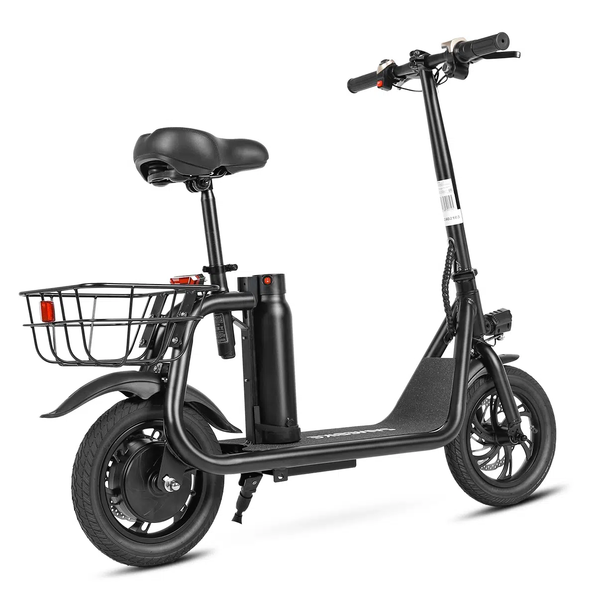 SAMEBIKE C01 E-Scooter with seat and basket up to 19MPH e-bike-2