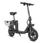 SAMEBIKE C01 E-Scooter con sedile e cestino fino a 19MPH e-bike-3