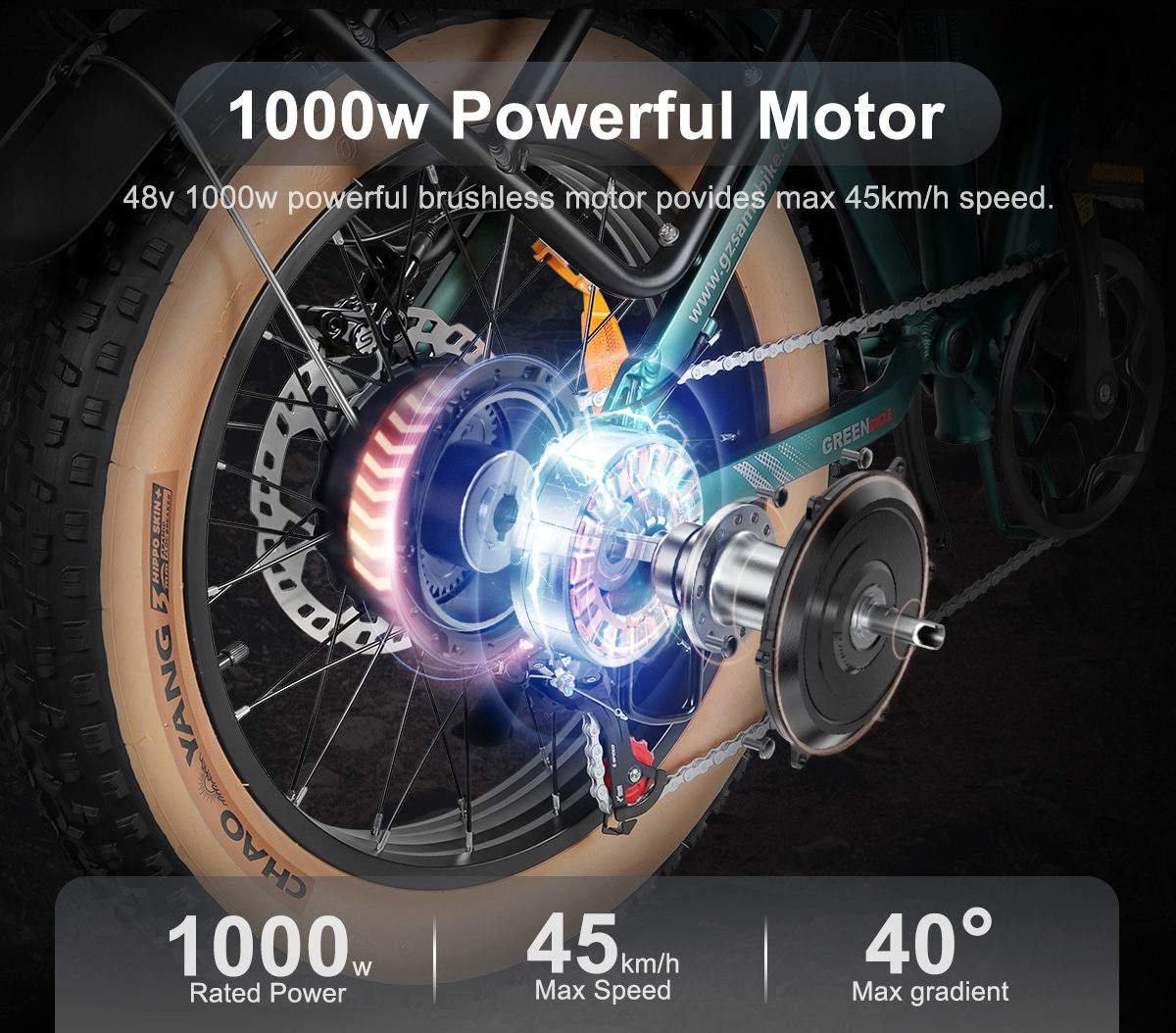 SAMEBIKE XWLX09-II 1000W fat tire electric mountain bike for adults-13