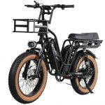 Wholesale SAMEBIKE DY08 delivery step-through all-terrian with 2 baskets ebike-2
