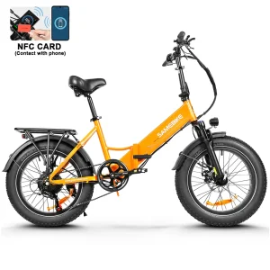 OEM/ODM SAMEBIKE LOTDM200-II 750W step-through folding e-bike with smart NFC