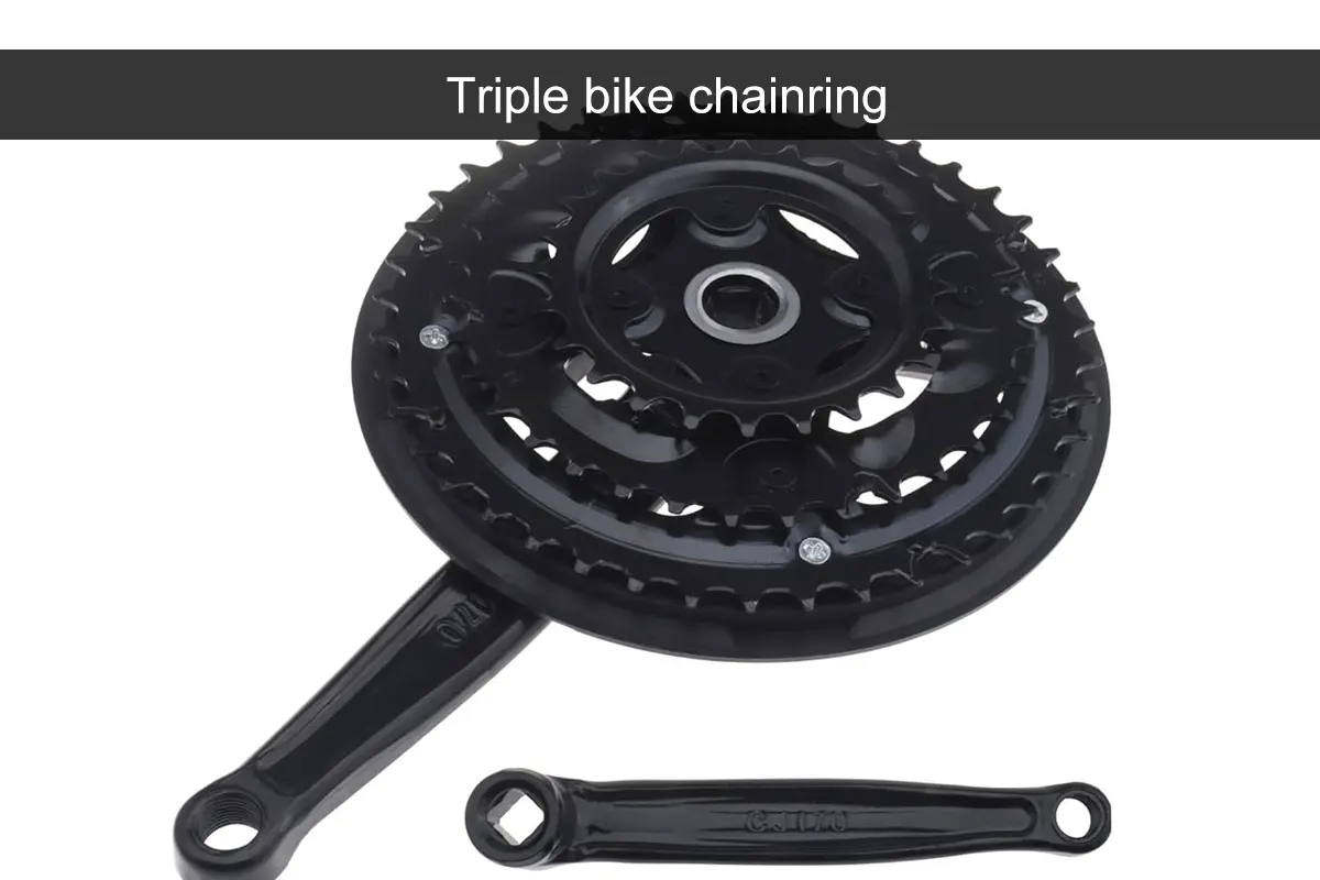 Triple bike chainring
