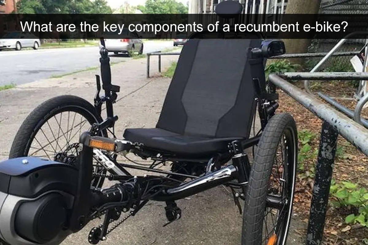 What are the key components of a recumbent e-bike